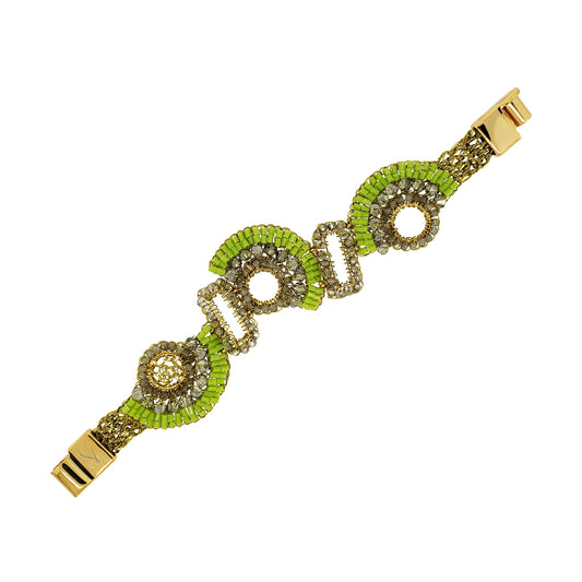 Neon Green Mix Althea Handmade Crochet Bracelet