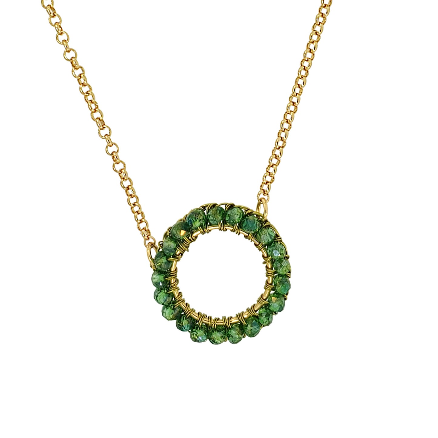 Emerald Green Ellie Handmade Crochet Necklace