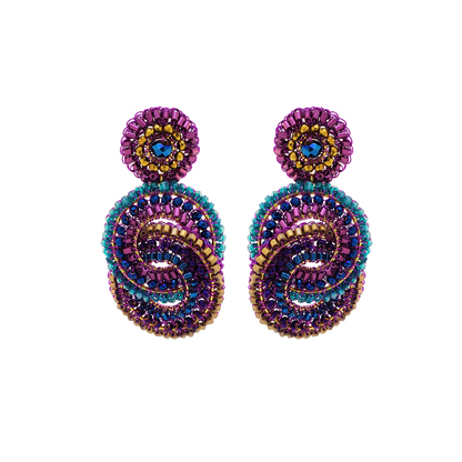 Purple Mix Loki Handmade Crochet Earrings