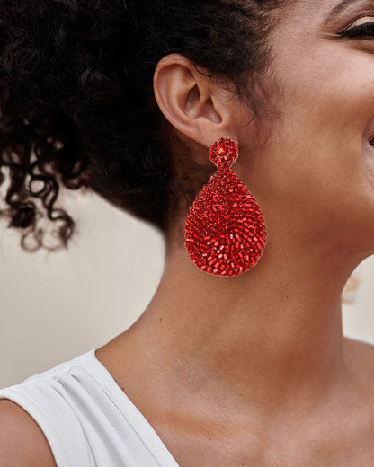 Red Aria Handmade Earrings