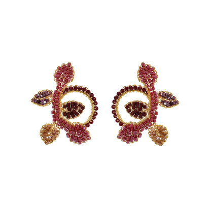 Crimson Red Mix Fiori Handmade Crochet Post