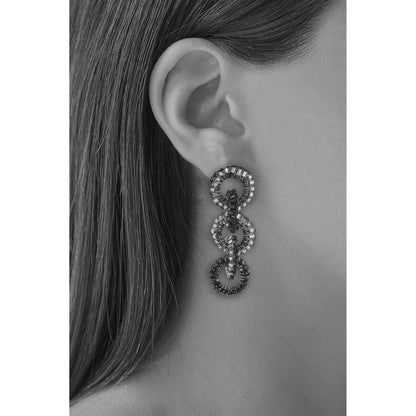 Pearl & Gold Nova Maxi Handmade Crochet Earrings