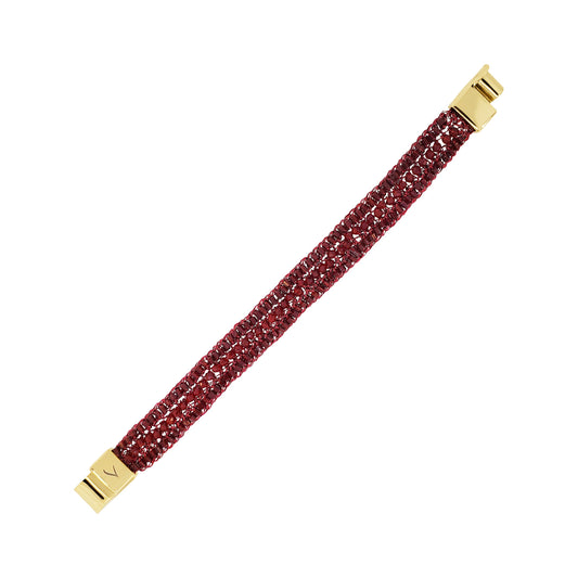 Cherry Red Ziggy Handmade Crochet Bracelet