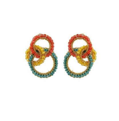 Summer Vibe Mix Leah Trio Handmade Crochet Earrings