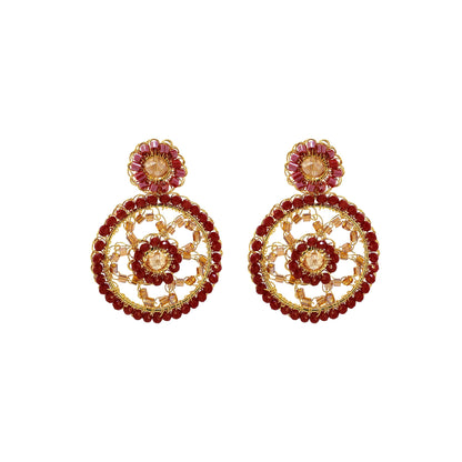 Crimson Red Lux Mini Handmade Earrings
