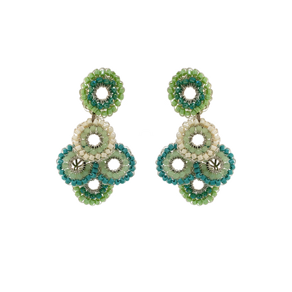 Turquoise Mix Coco Handmade Crochet Earrings