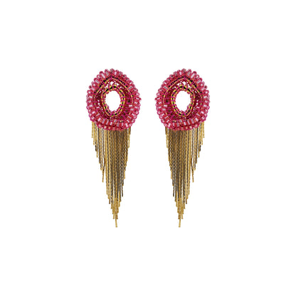 Pink & Gold Margot Handmade Earrings