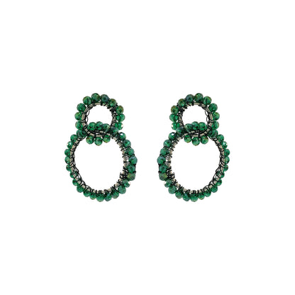 Moss Green Ellie Handmade Crochet Earrings