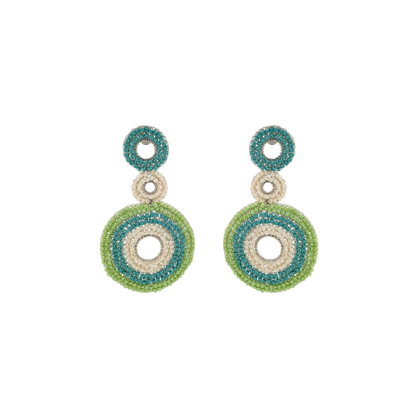 Mint Green Mix Gia Handmade Earrings
