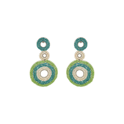 Mint Green Mix Gia Handmade Earrings