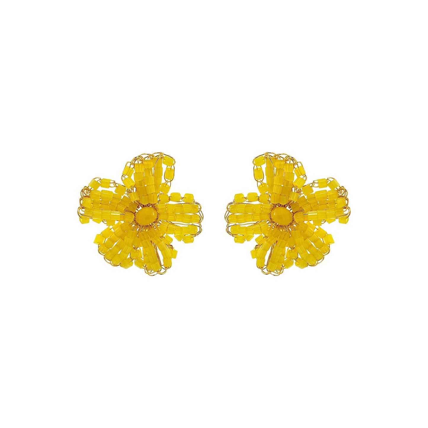 Yellow Daisy Handmade Post Earrings