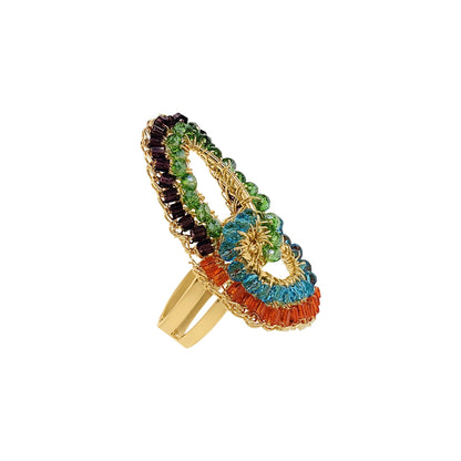 Multicolor Kai Handmade Crochet Ring