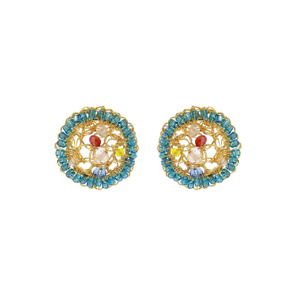 Multi & Gold Gabby Handmade Earrings