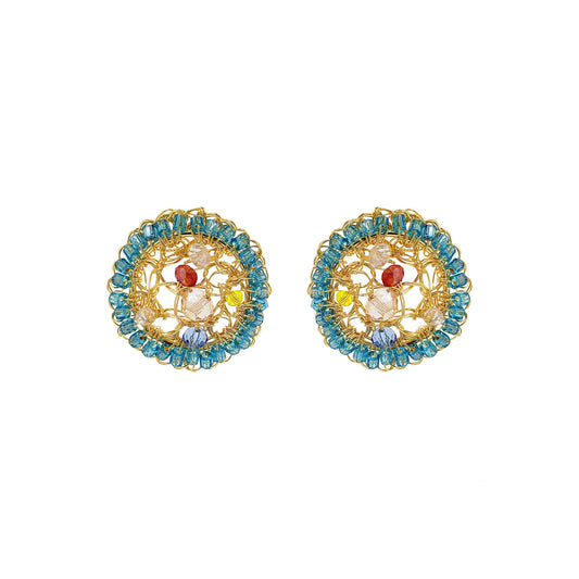 Multi & Gold Gabby Handmade Earrings