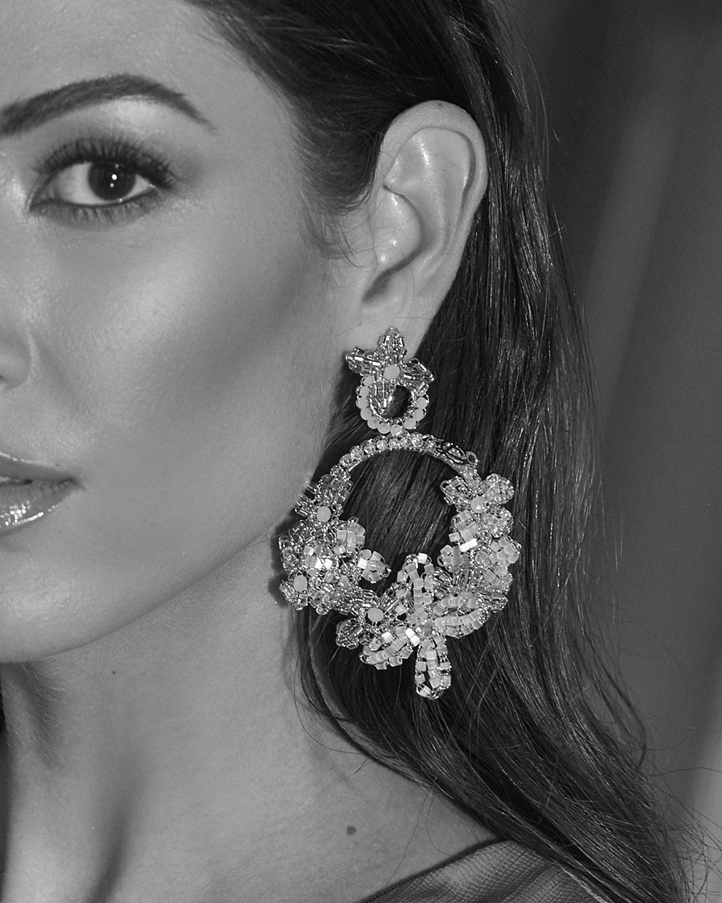 Multi & Black Garden Handmade Cochet Earrings
