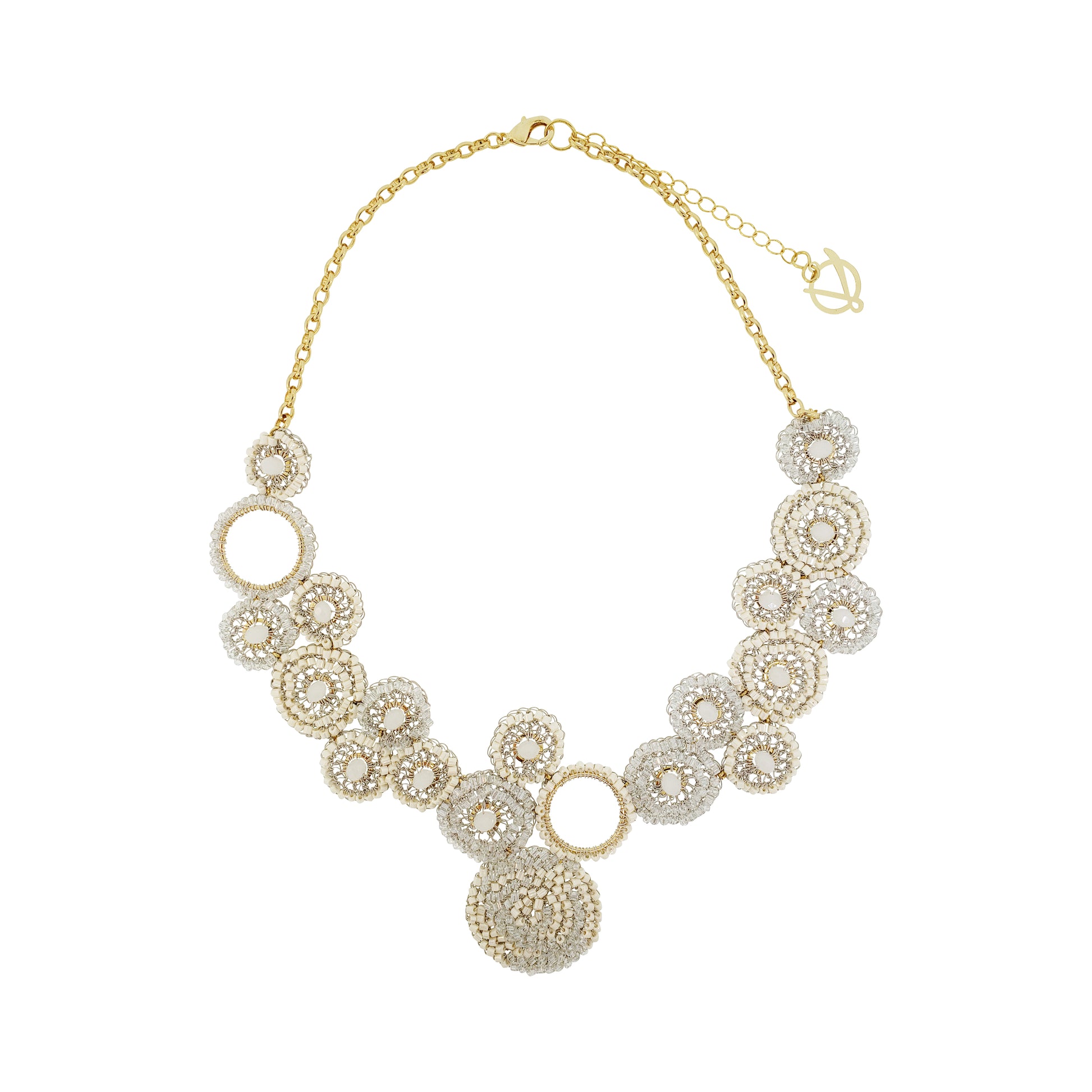 pachwork-raffia mix-gold-handmade-crochet-18k-gold-filled-wire-luxury-jewelry-necklace-patchwork