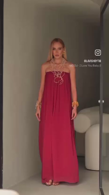 Pearl & Gold Multi-String Handmade Crochet Bracelet