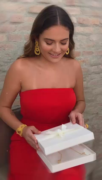 All Gold Artemis Handmade Crochet Necklace