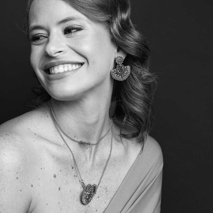 Seafoam Blue Mix Althea Mini Dangle Handmade Crochet Earrings