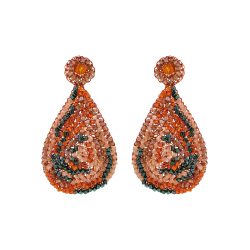 Mystic Amber Mix Aria Handmade Crochet Earrings