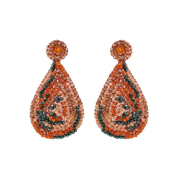 Mystic Amber Mix Aria Handmade Crochet Earrings