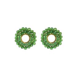 Leaf Green Zoe Handmade Crochet Earrings