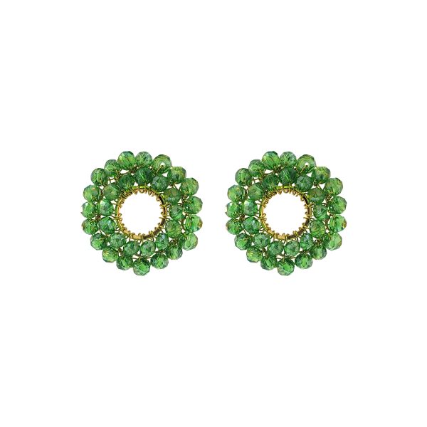 Leaf Green Zoe Handmade Crochet Earrings