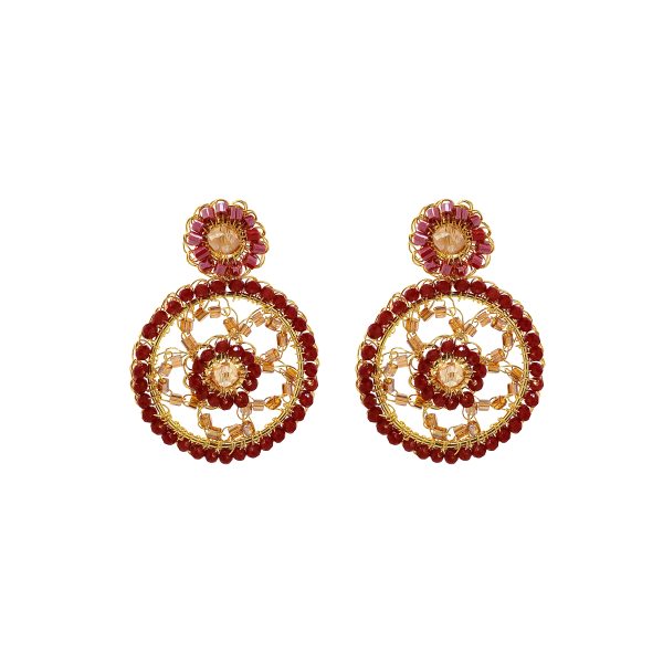 Crimson Red Lux Mini Handmade Earrings