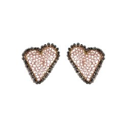 Trio Gold Mix Amour Mesh Posts Handmade Crochet Earrings