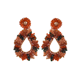 Mystic Amber Mix Fiona Handmade Crochet Earrings