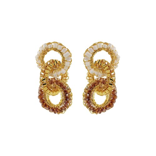 Golden Mix Lola Handmade Crochet Earrings