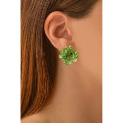 Jade Green Mix Rocks Posts Handmade Earrings