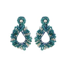 Ocean Blue Mix Fiona Handmade Crochet Earrings