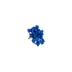 Azurite Blue Mix Rocks Cluster Handmade Crochet Rings