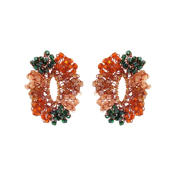 Mystic Amber Mix Roxy Handmade Crochet Earrings