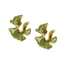 Jade Green Mix Rio Hoops Handmade Crochet Earrings