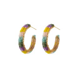 Pastel Mix Maya Hoops Handmade Crochet Earrings