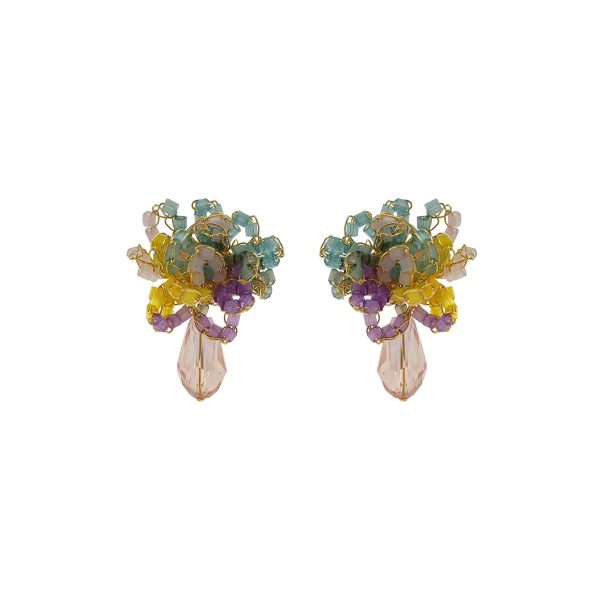 Pastel Mix Drizzle Mini Post Handmade Earrings