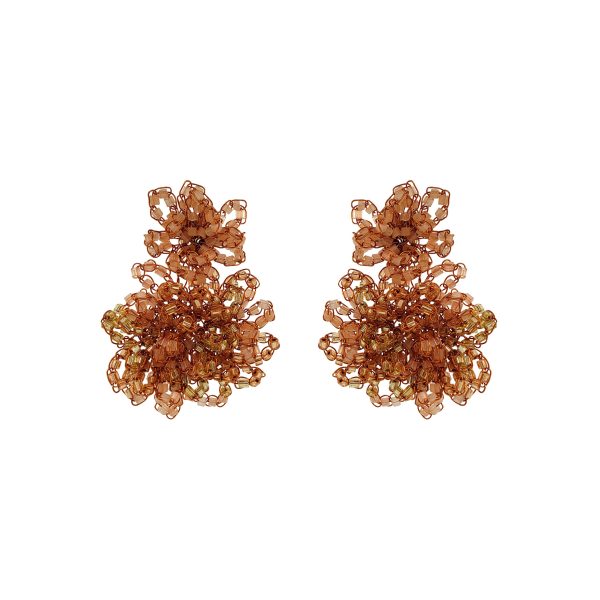 Topaz Orange Mix Agnes Handmade Crochet Earrings