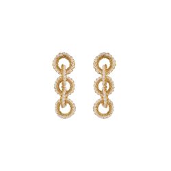 Pearl & Gold Nova Maxi Handmade Crochet Earrings