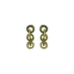 Jade Green Mix Nova Maxi Handmade Crochet Earrings