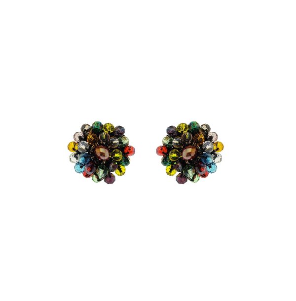 Multi & Black Ava Handmade Crochet Earrings