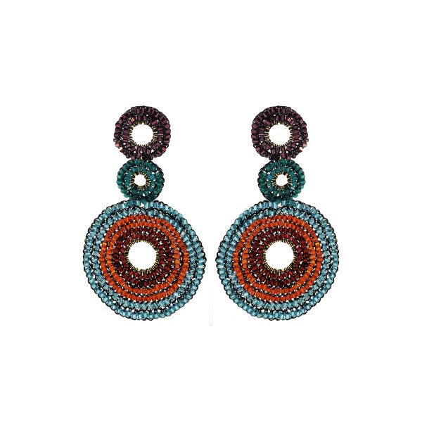 Multi & Black Gia Handmade Crochet Earrings