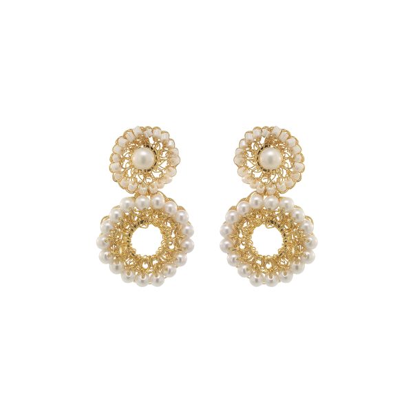 Pearl & Gold Zara Mini Handmade Crochet Earring